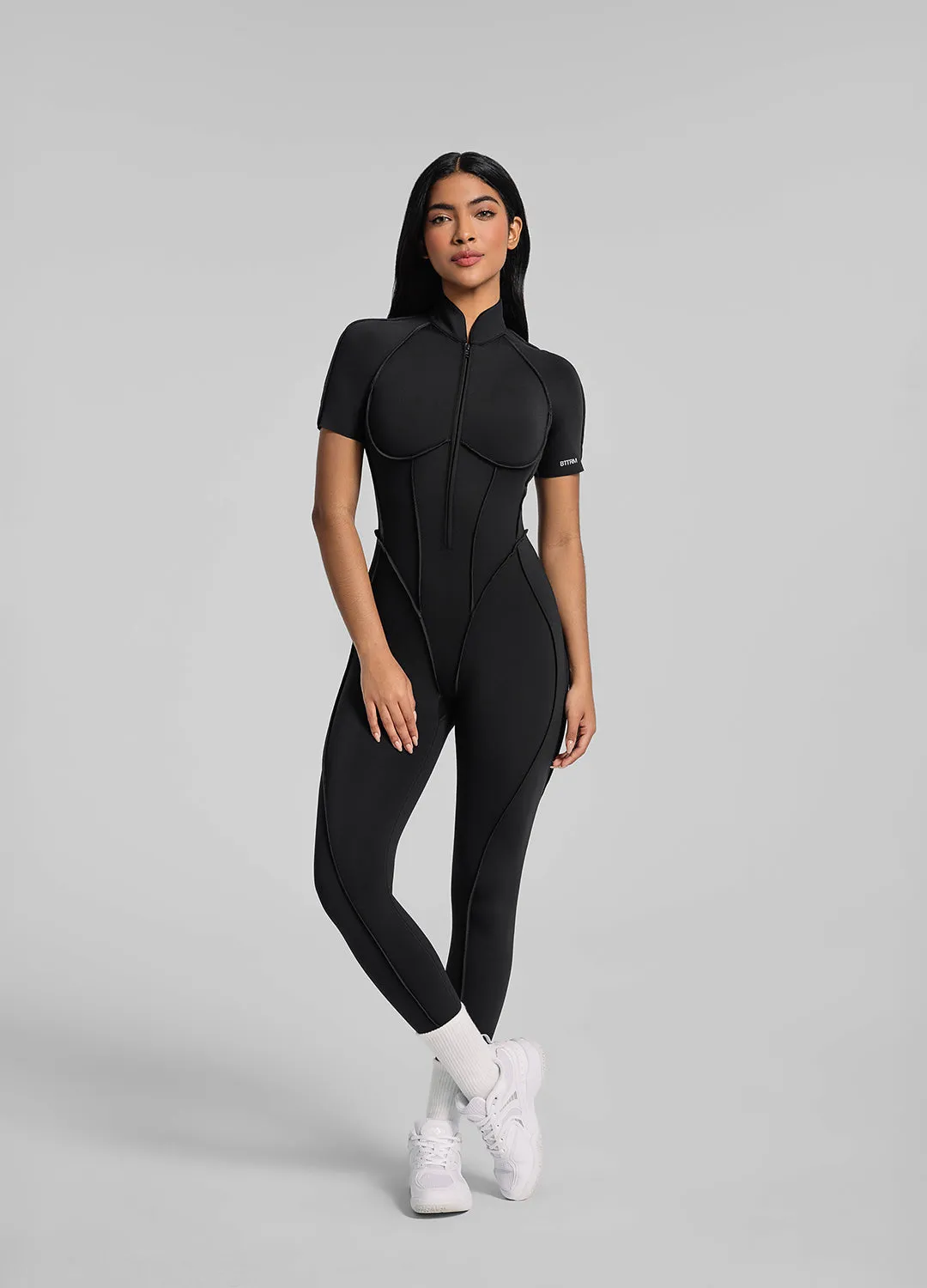 Gym New Short Sleeve Full-Length Catsuit