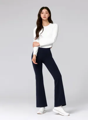 Black Label Signature Power Rise Fleece Bootcut Pants Lightweight Fabric