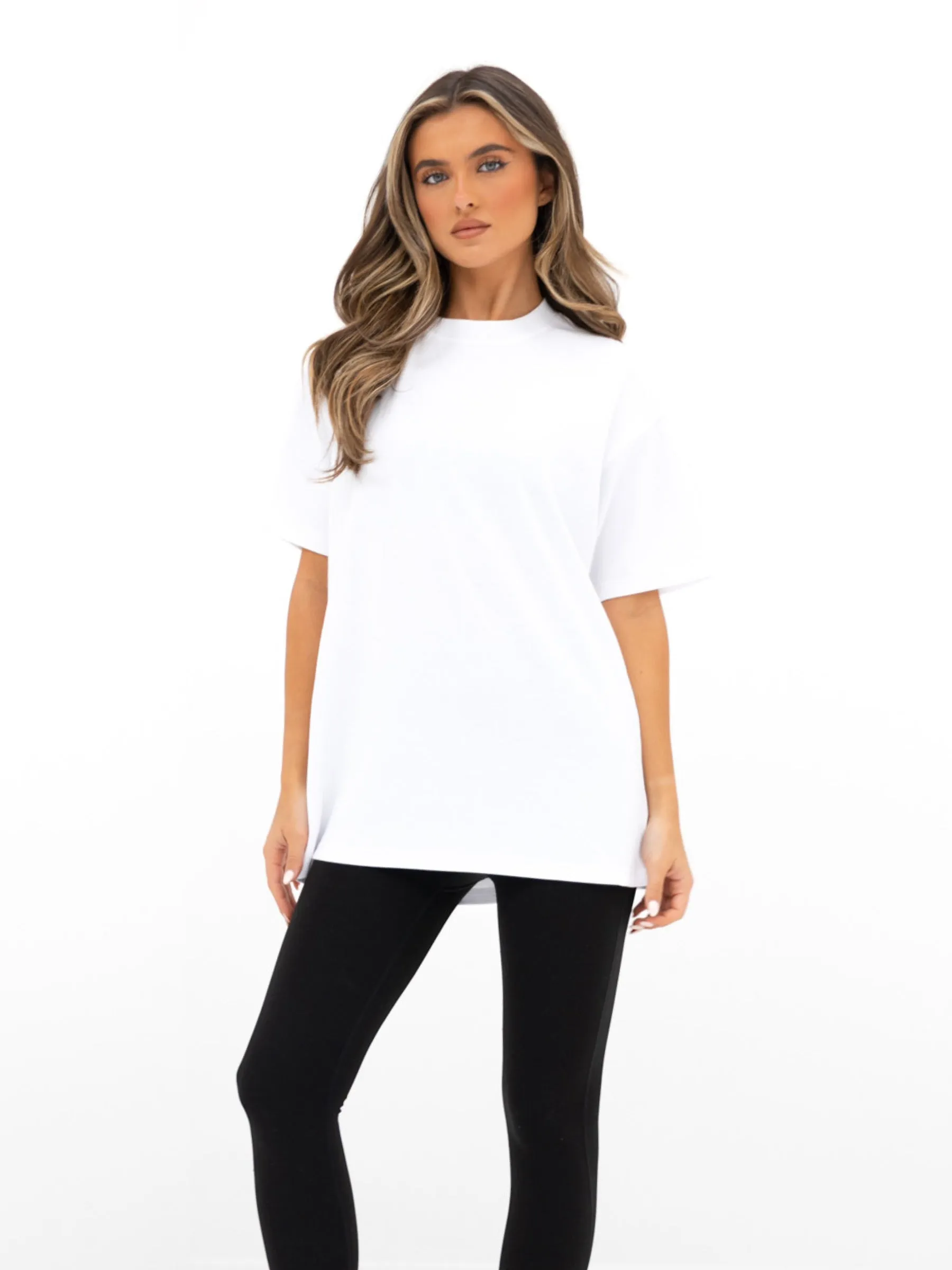 Essential Look Isabel Oversized T-Shirt - White & Hot Pink