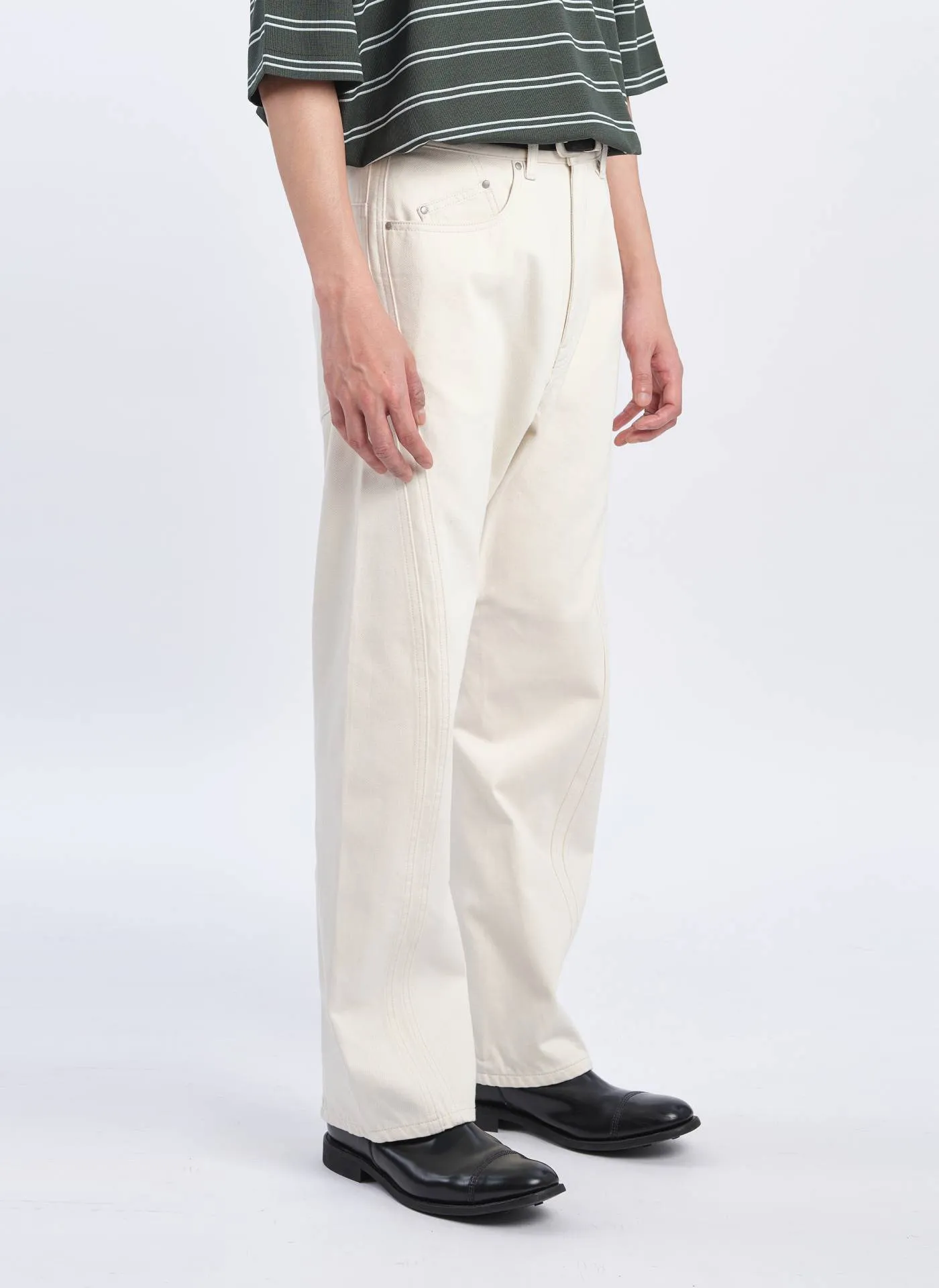 AdjustableCuffs Cotton Denim Jeans