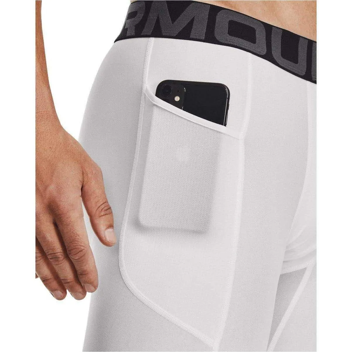 semi - formal event Under Armour HeatGear Mens Short Compression Tights - White