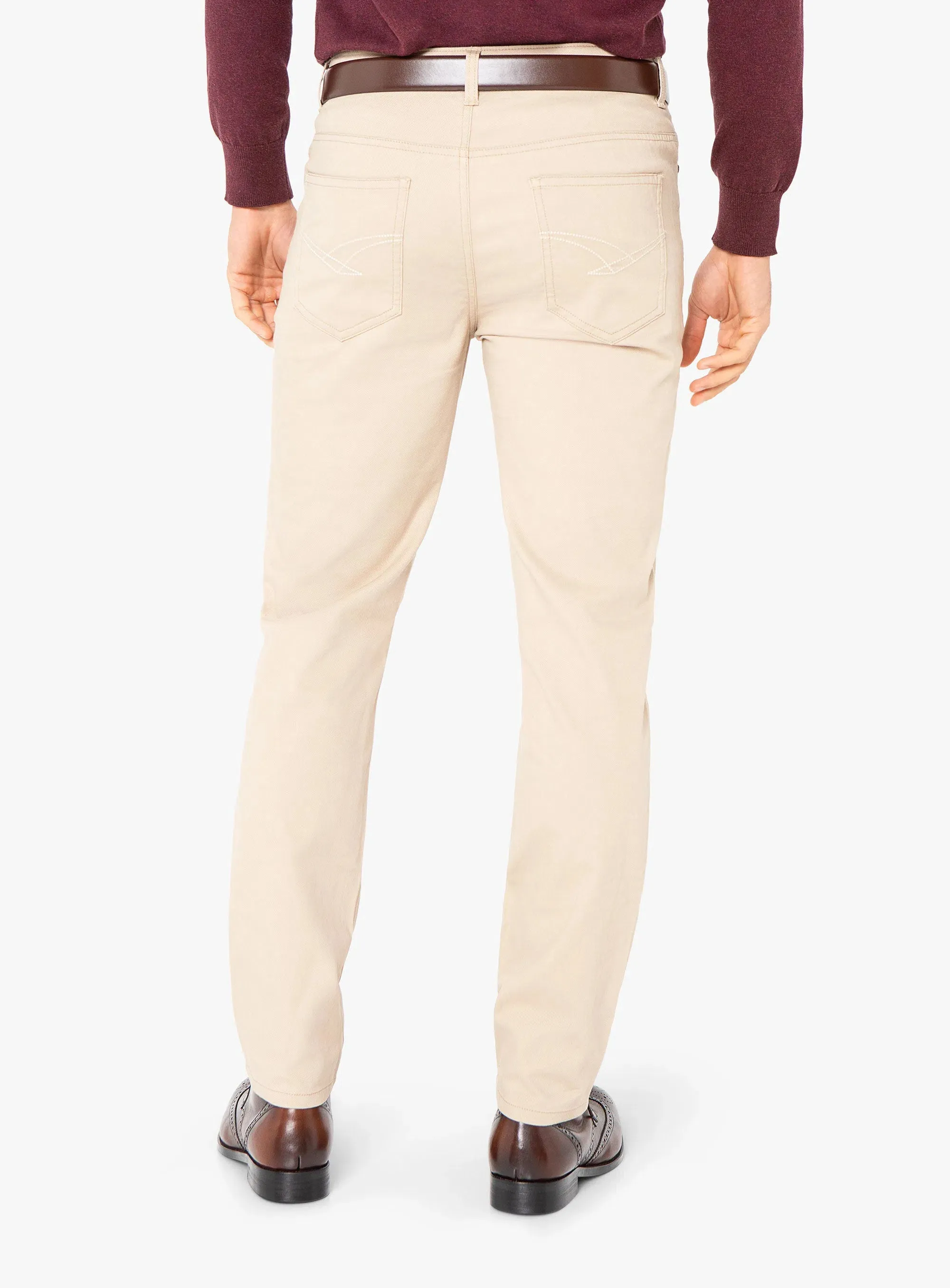 Diego Cotton Sand Beige Trousers Effortless Look