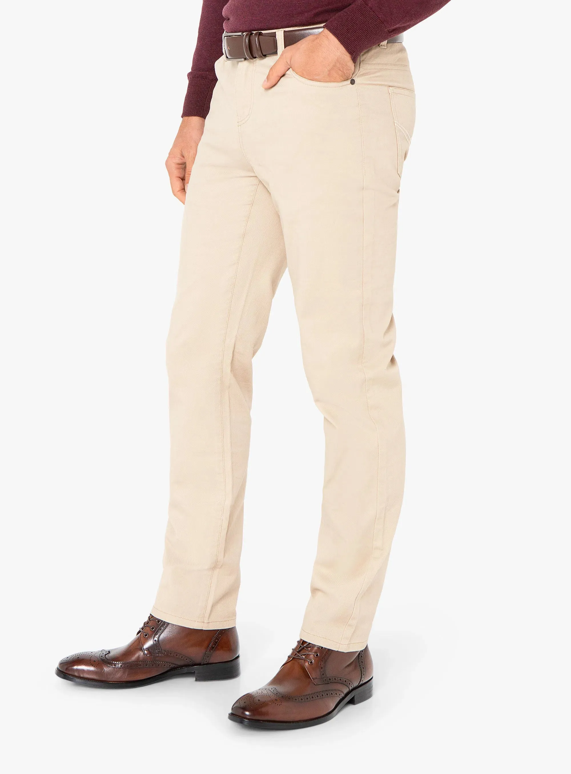 Diego Cotton Sand Beige Trousers Comfortable Wear