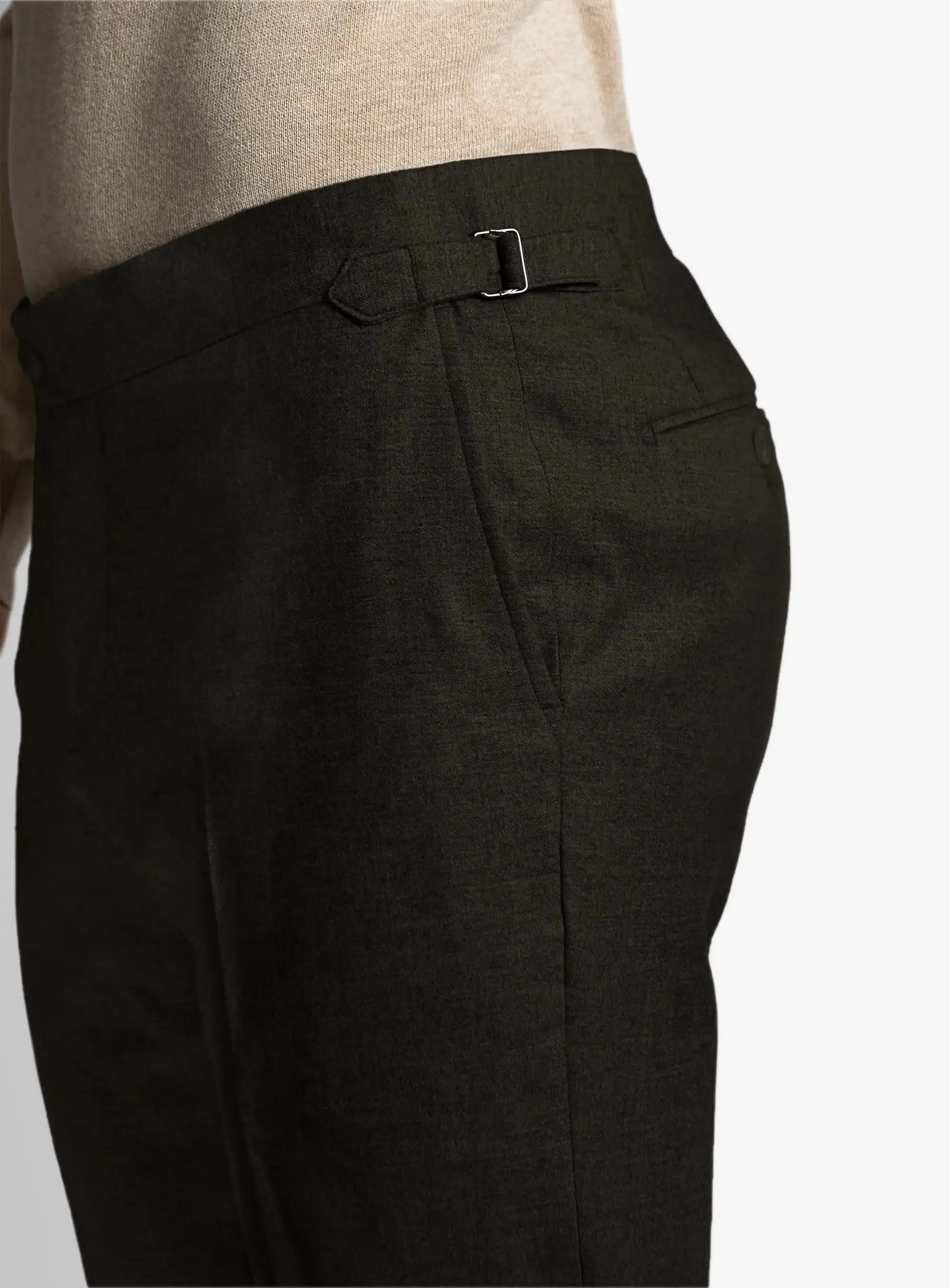 Smooth Finish Argenta Flannel Chocolate Trousers