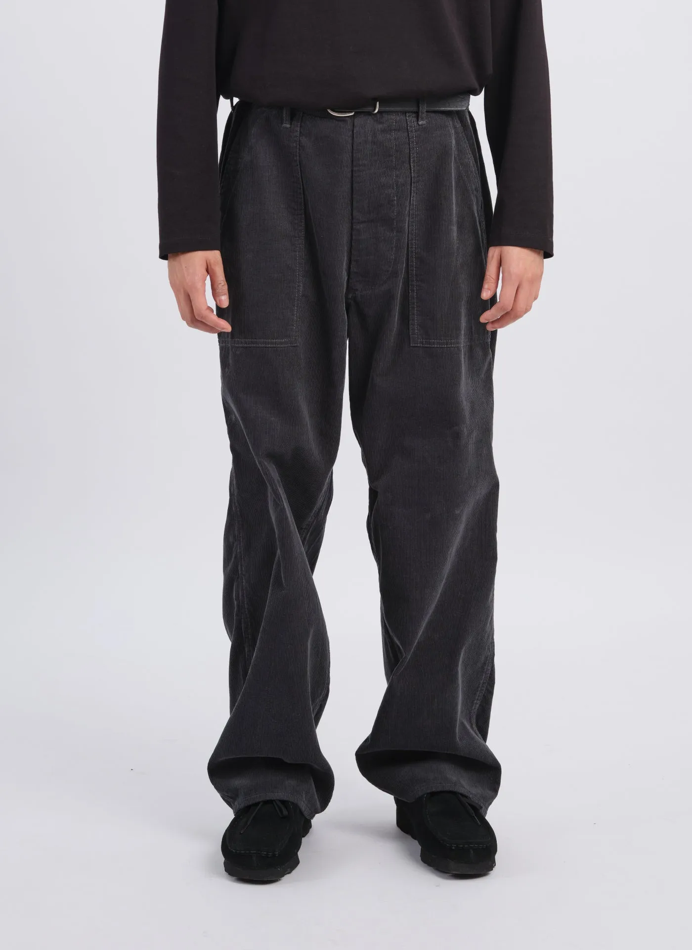 StretchFit Layered Paneling 14W Corduroy Wide Tapered Baker Pants