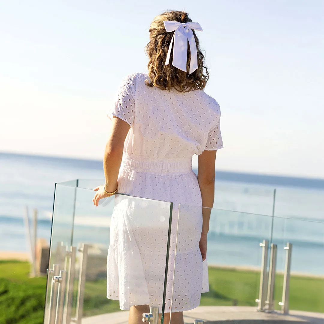 Tea Party Dress, White OdorControl Technology SlipResistantWaistband