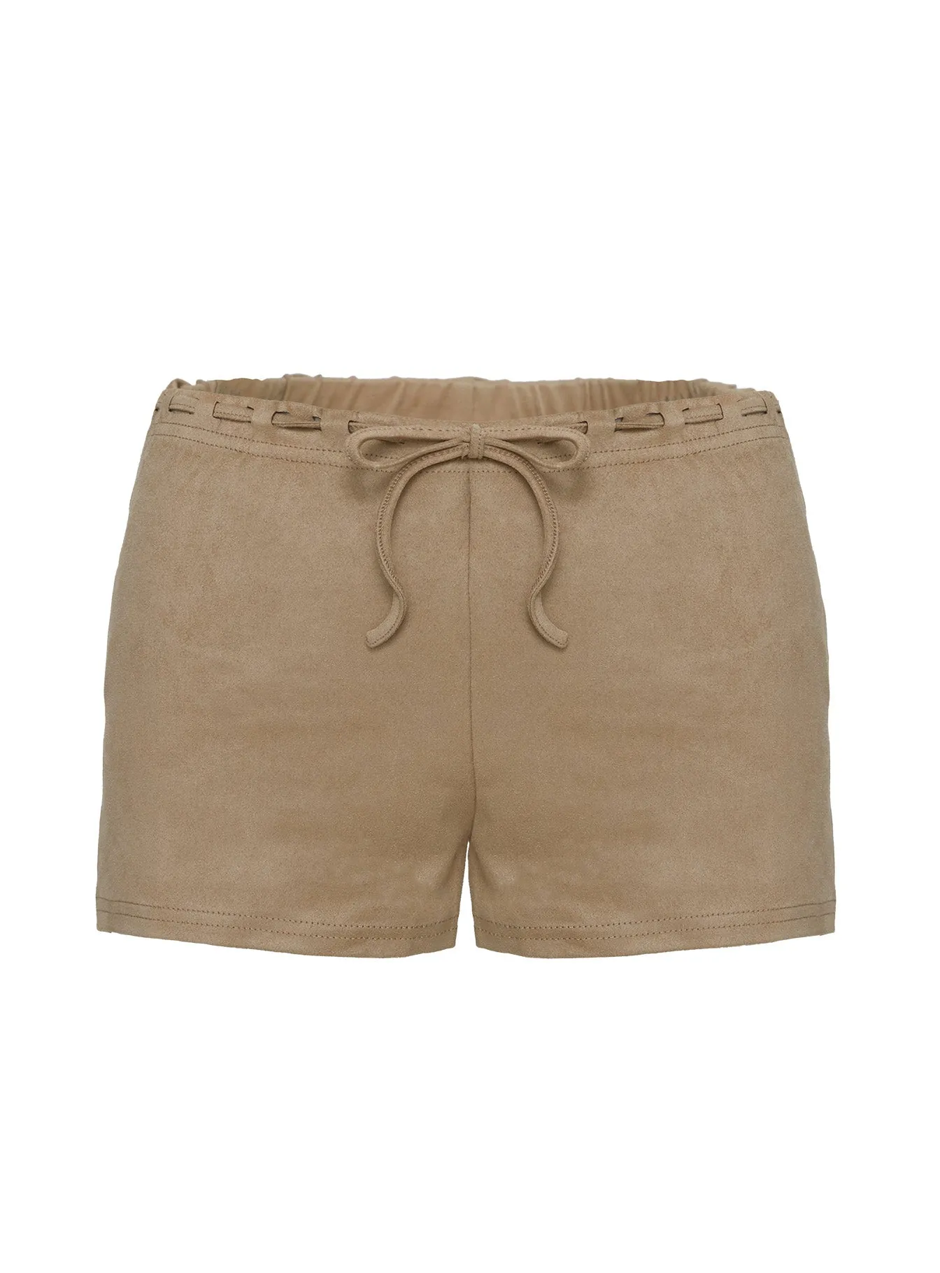Sprint Fit Collapsible Hood Eternal Youth Faux Suede Short Taupe