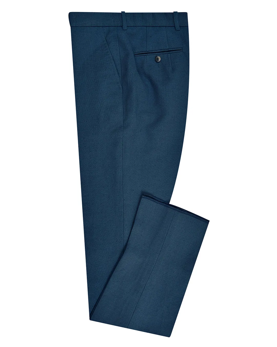 Linen Cotton Canvas: Steel Blue Dress Pant Active Comfort Wear