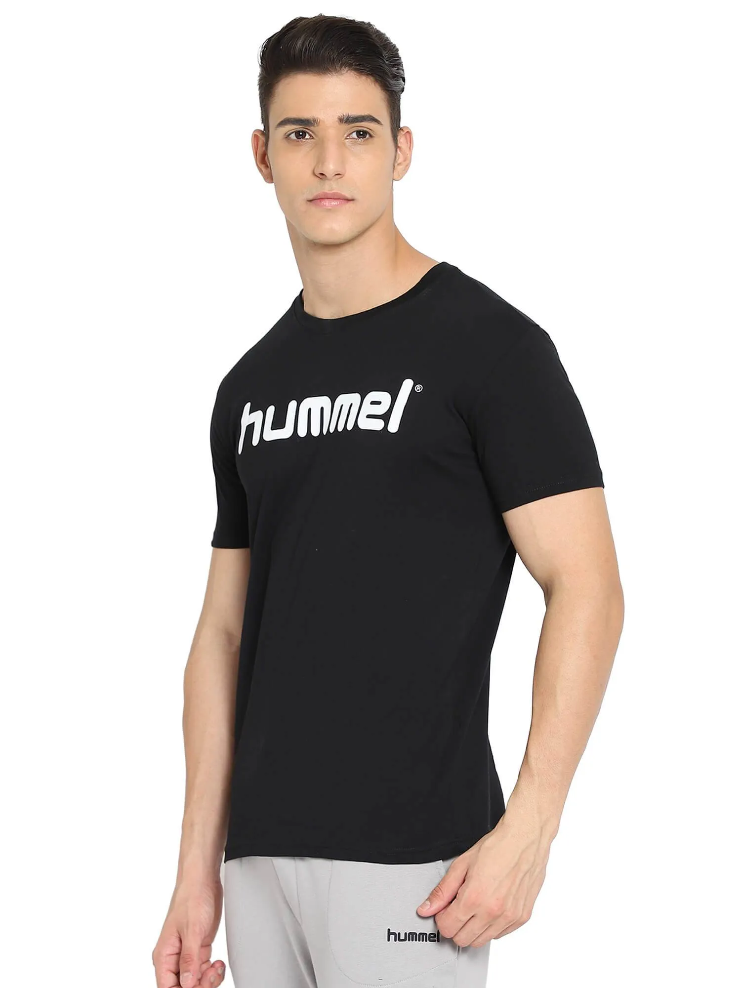 Sequin Glow Wrinklefree Go Cotton Poly Logo T-Shirt
