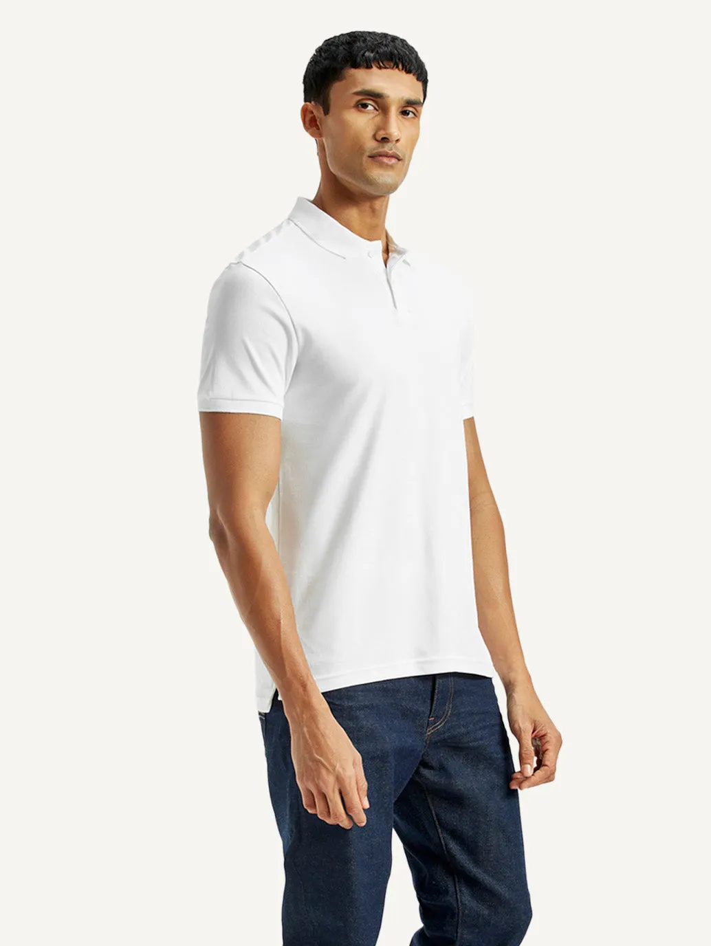 Men's Slim Fit Polo T-Shirt YarnDyed Construction Performance Fabric
