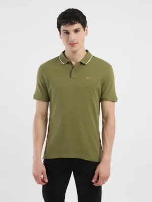 Men's Solid Polo T-shirt Flatlock stitching MoistureManagement System