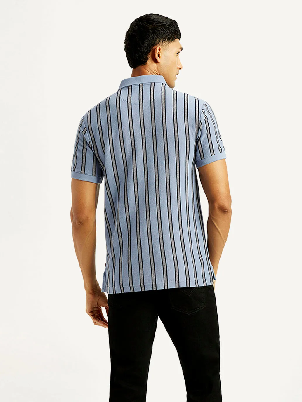 Men's Striped Slim Fit Polo T-shirt Trendy Colors