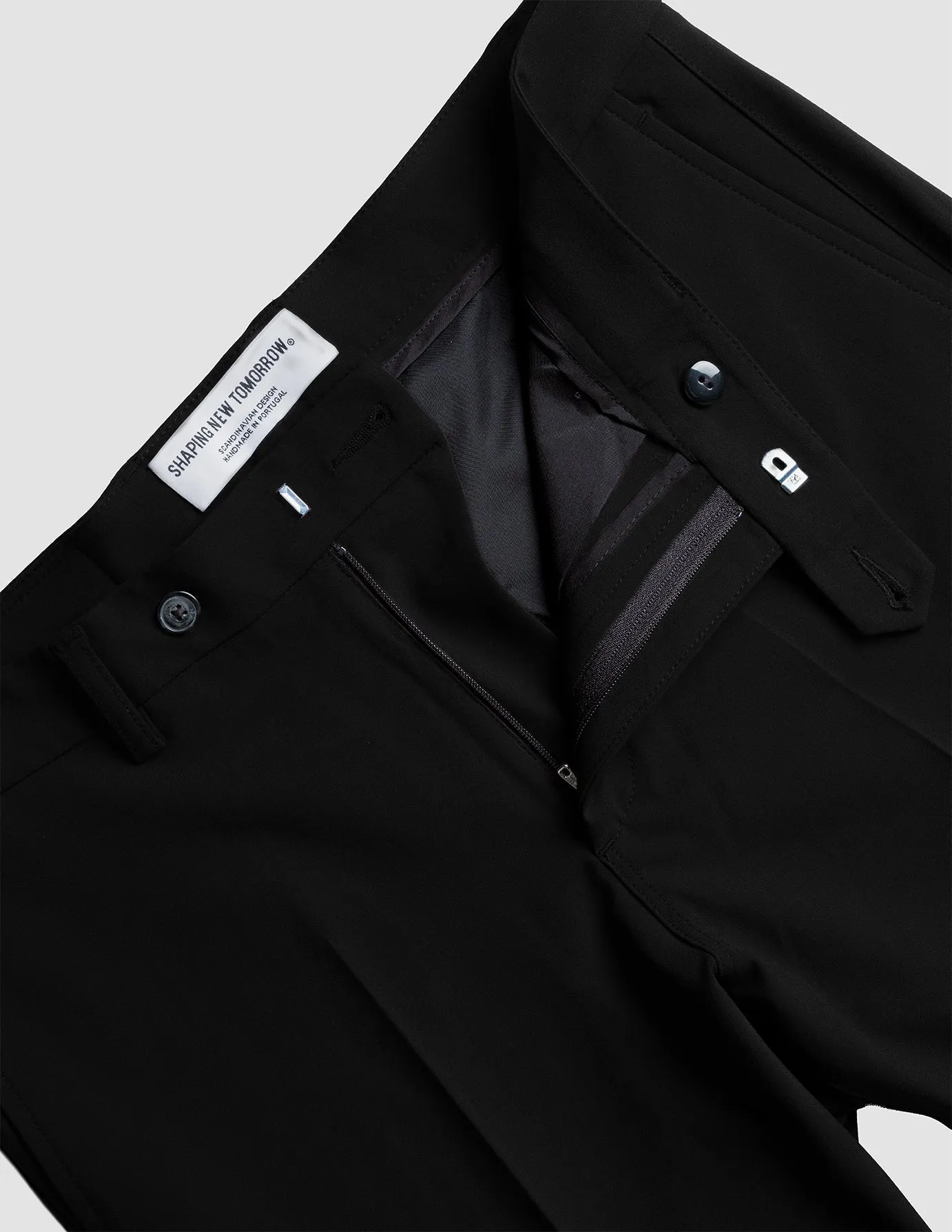 Sporty Style ResilientElasticBand Essential Suit Pants Slim Black