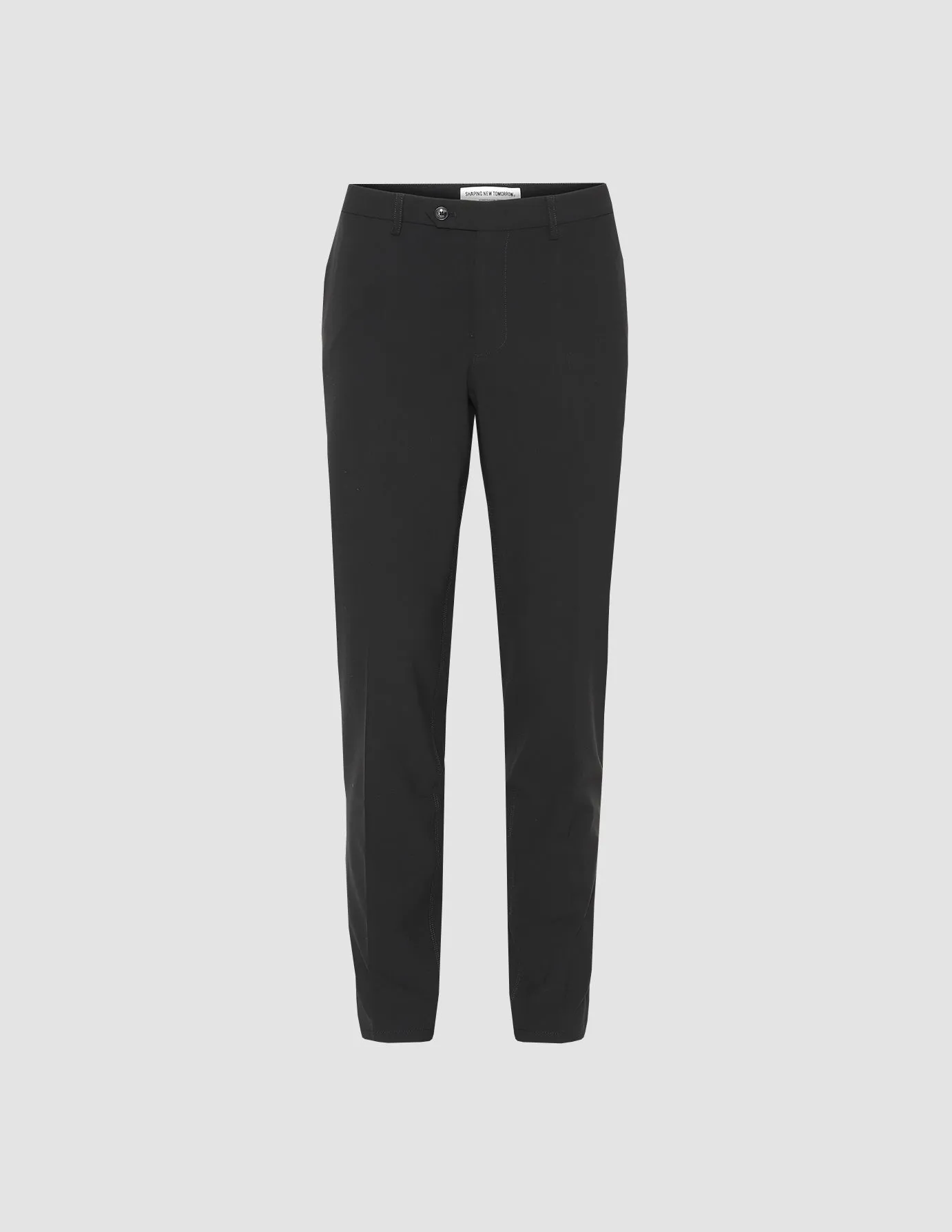 Twill Weave Texture Essential Suit Pants Slim Black