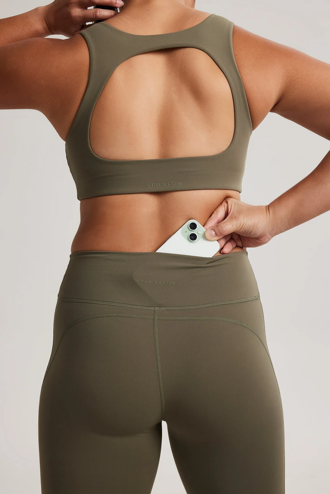 Morning Stretch Soft Touch High Function Contour Classic Leggings (Full 24") in Avocado