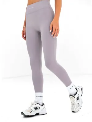 Ultimate Soft Lifestyle Leggings - Soft Purple Rib Knit Mountain Hike Camping Gear Stretch Fit