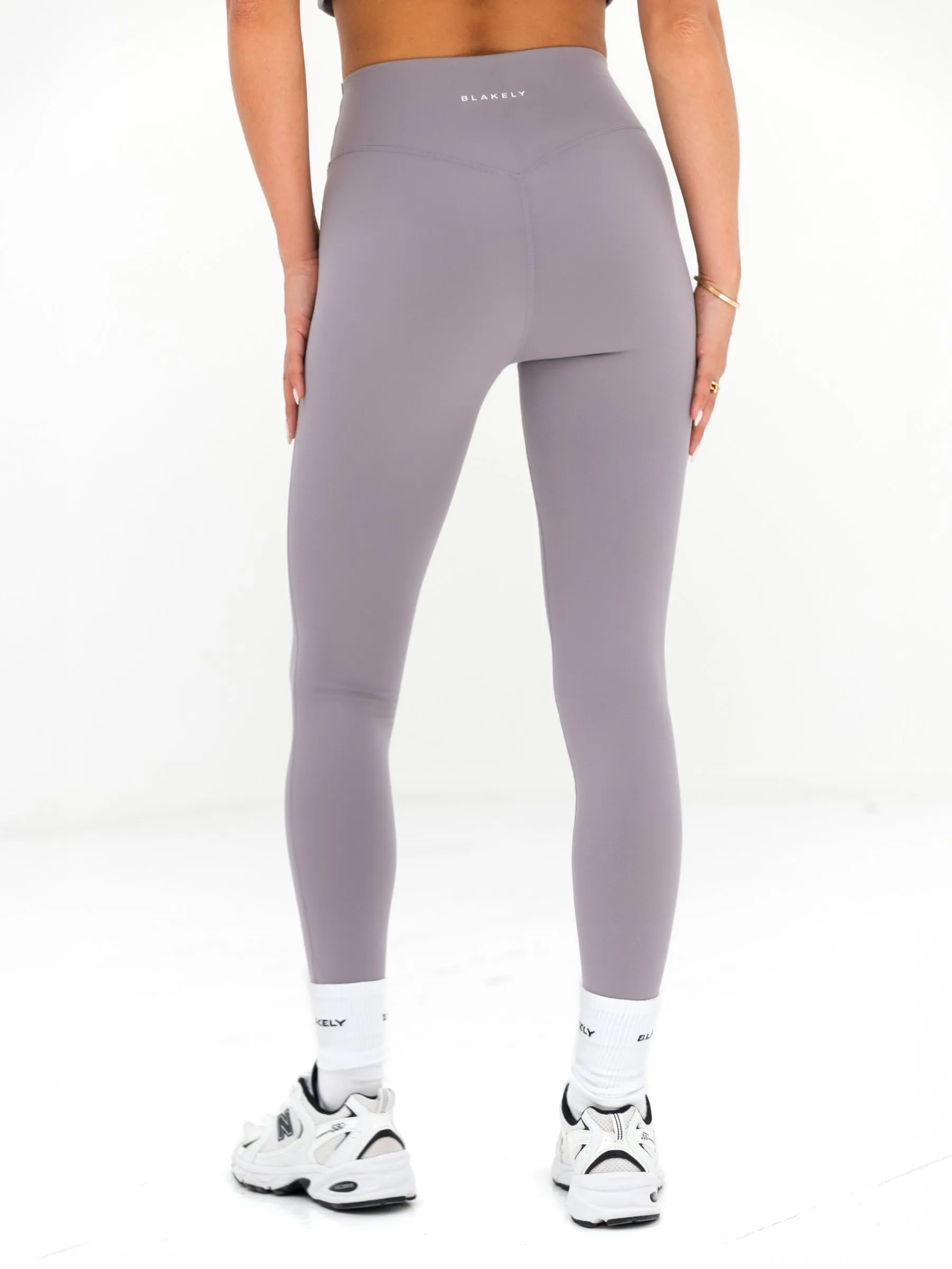 Ultimate Soft Lifestyle Leggings - Soft Purple Silicone Hem Trim