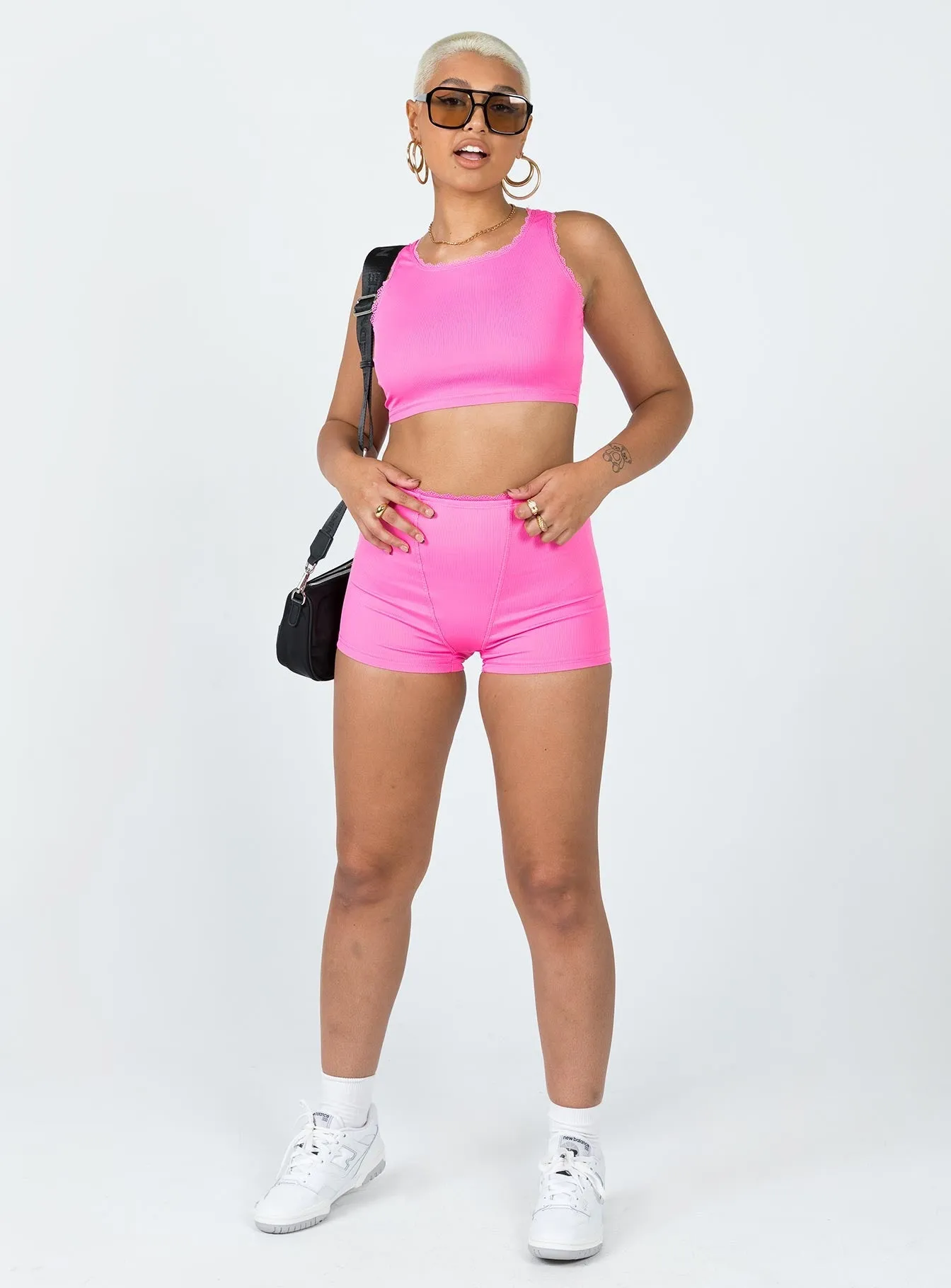MinimalistStyle Glass Fit Kesor Knit Shorts Pink