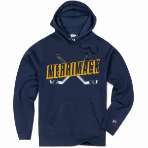 Travel Buddy Trend Fashion Merrimack Vintage Hockey Crossed Sticks Hoodie