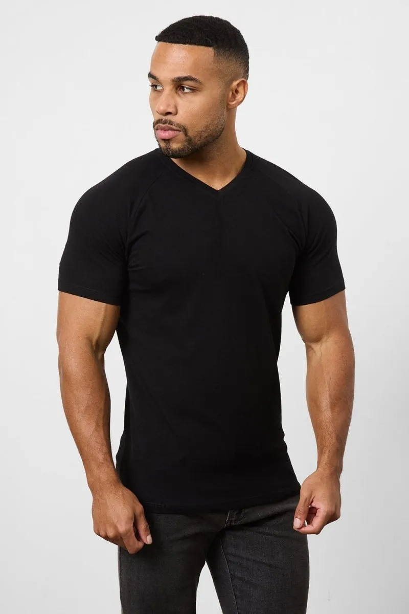 Reinforced Shoulder Athletic Fit Foundation V-Neck 5-Pack