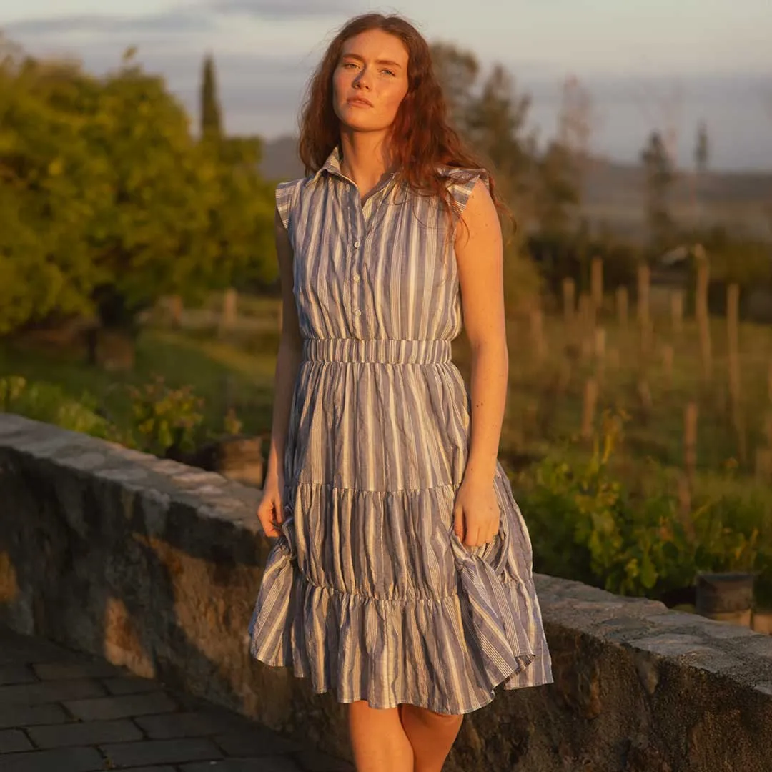 Eden Dress, Blue FlexibleElasticity
