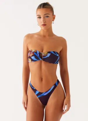 mesh ventilation Cuba Bikini Bottoms - Dark Floral