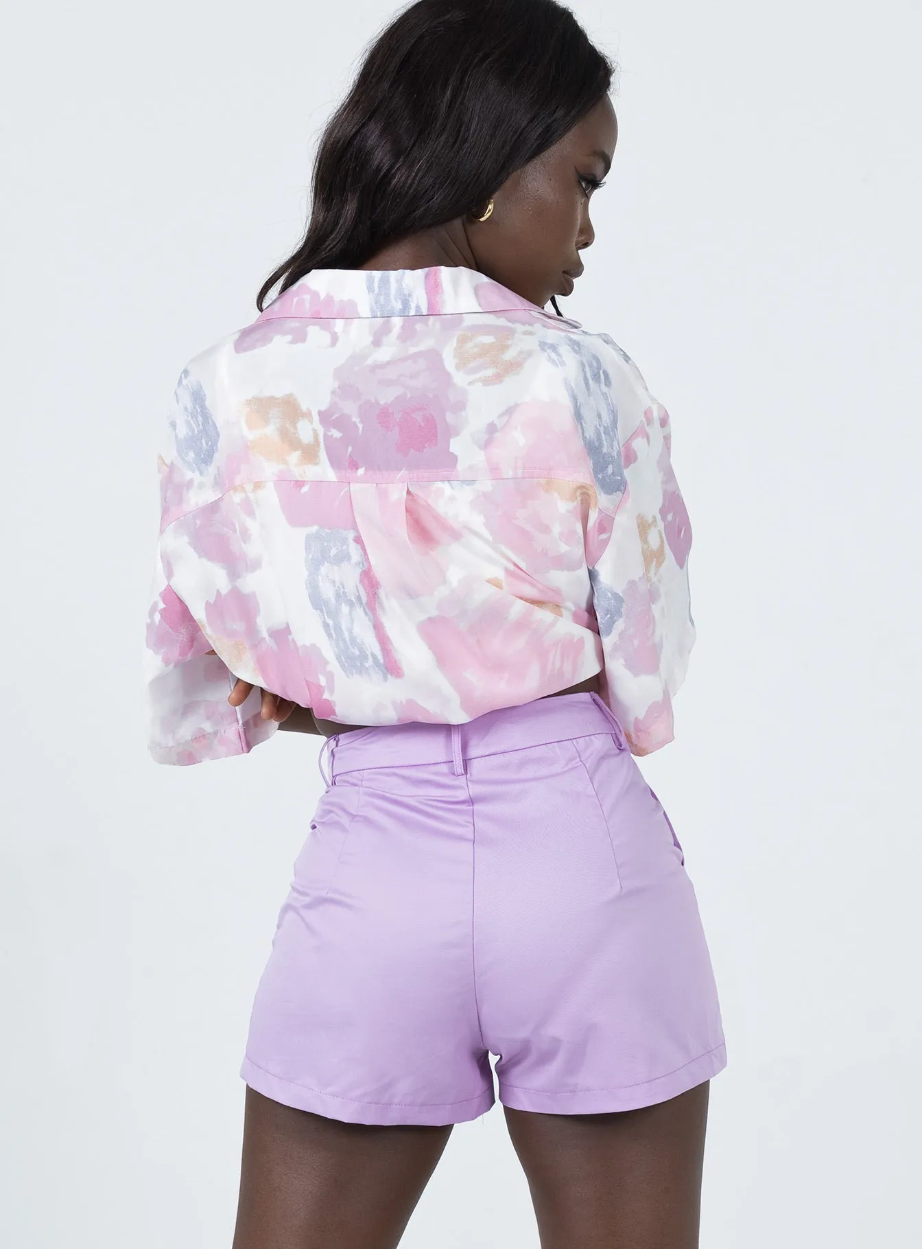 Mesh Glow TearResistant Faye Shorts Purple