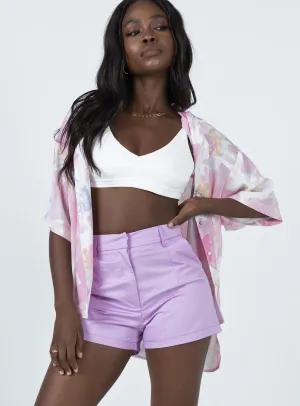 Faye Shorts Purple Travel Vibe Classic Glow