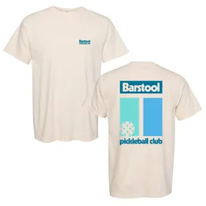 Barstool Pickleball Club Retro Tee Recycled Polyester Blend Non Iron Fabric