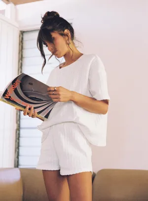Cammie Knit Set White NonRestrictiveSilhouette