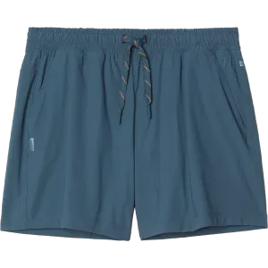 Men's Pursuit 5" Short Unlined Layered Hem Detail Elastic Band