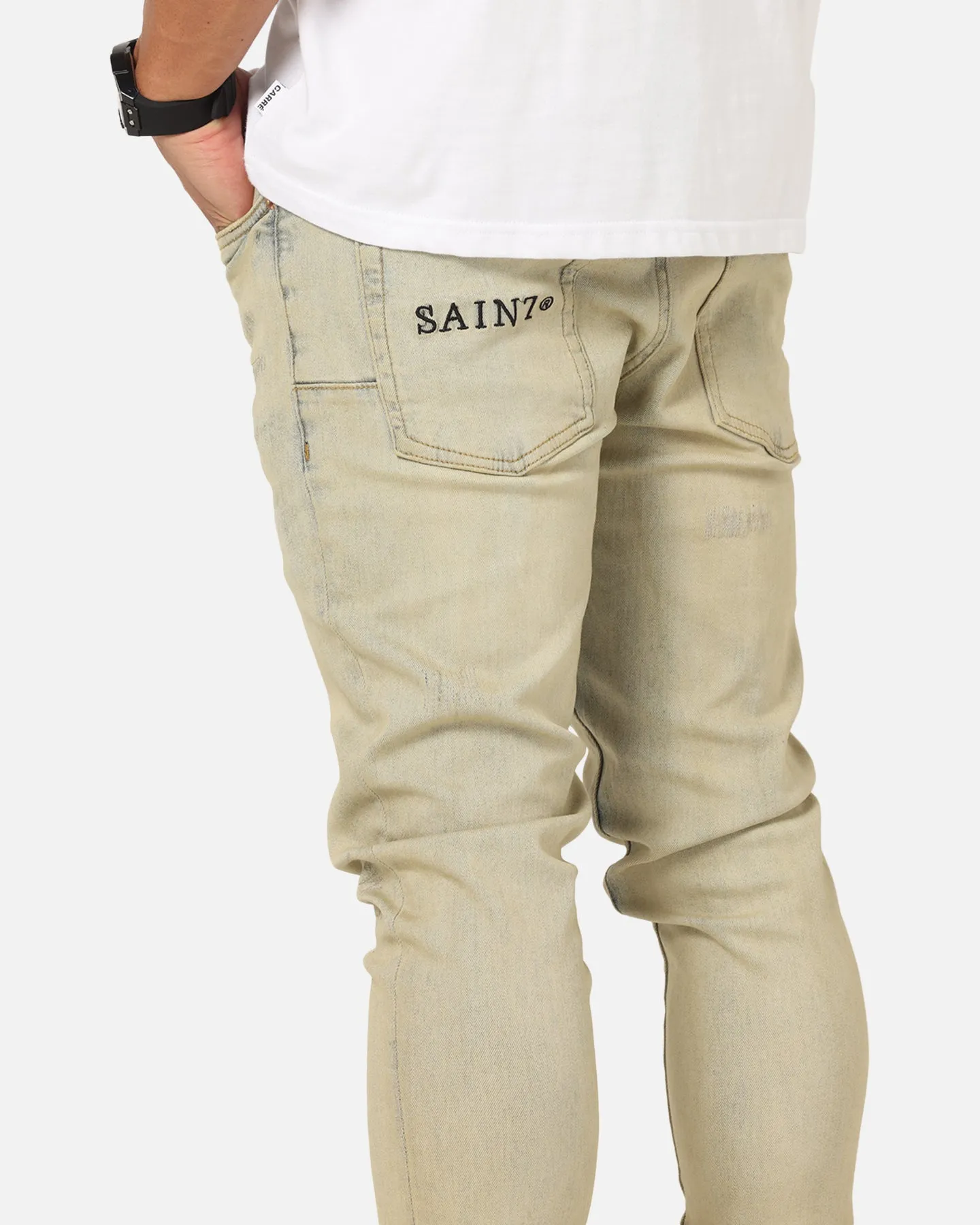Saint Morta Antique Dynasty Jeans Light Blue Fashion Lover Minimalist Athlete Fit High Quality
