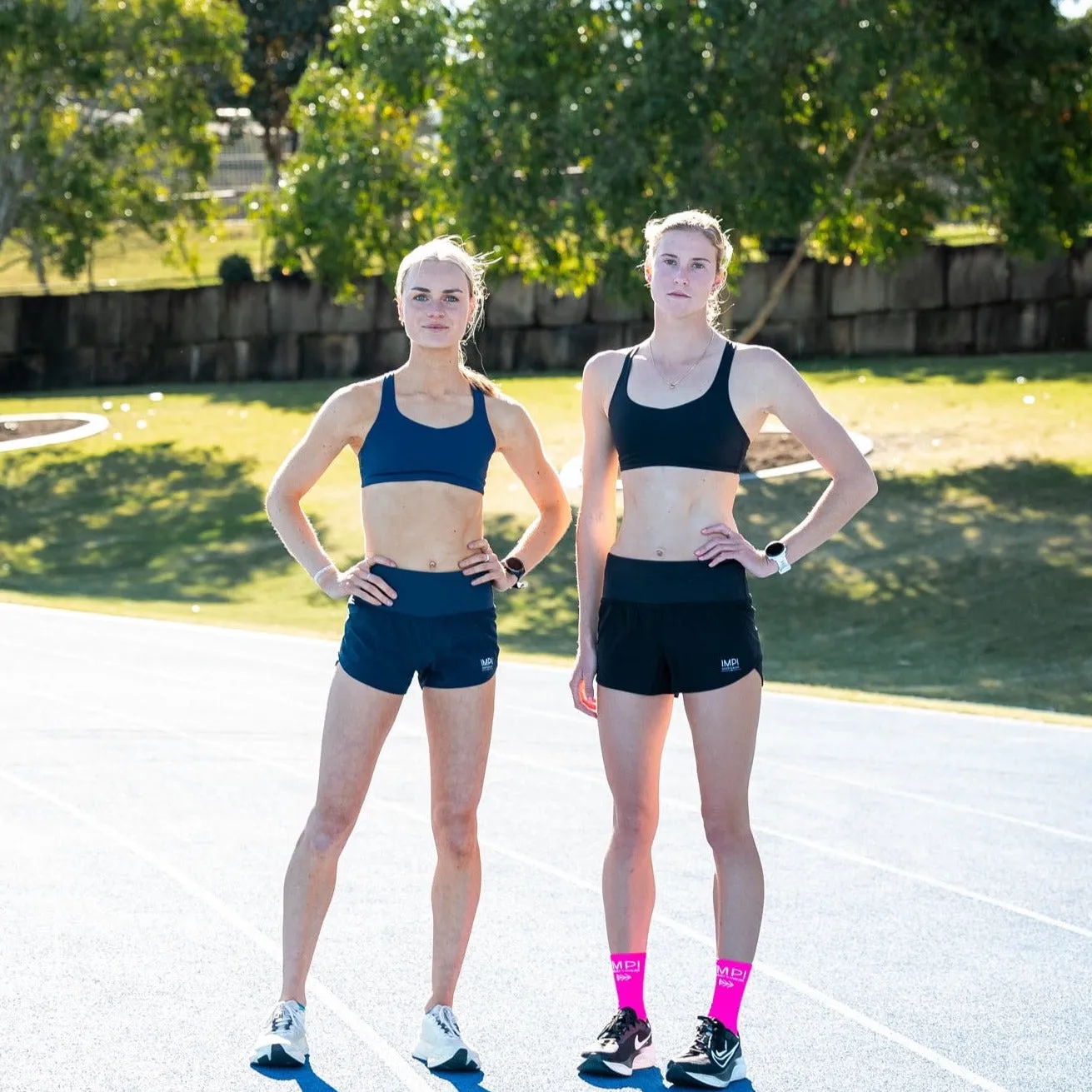 Business casual High Rise Waist IMPI Running Shorts - Black