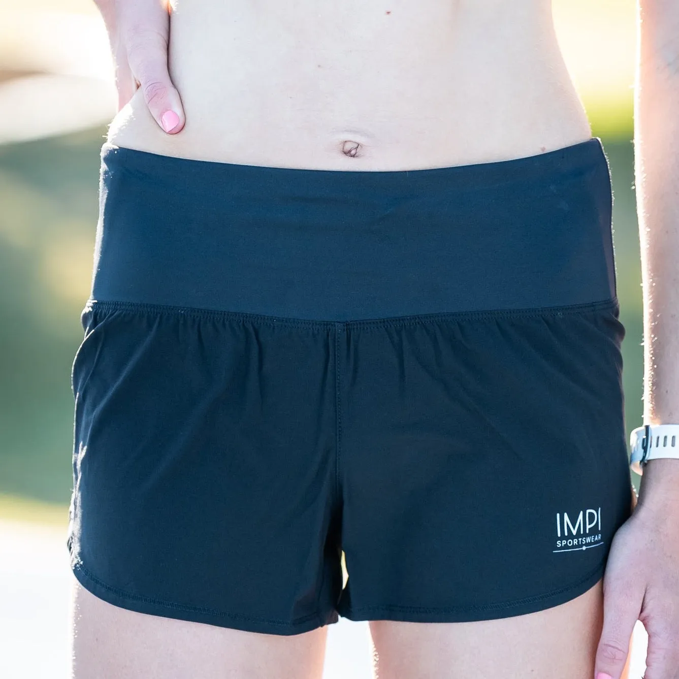 IMPI Running Shorts - Black Seamless Edge Design