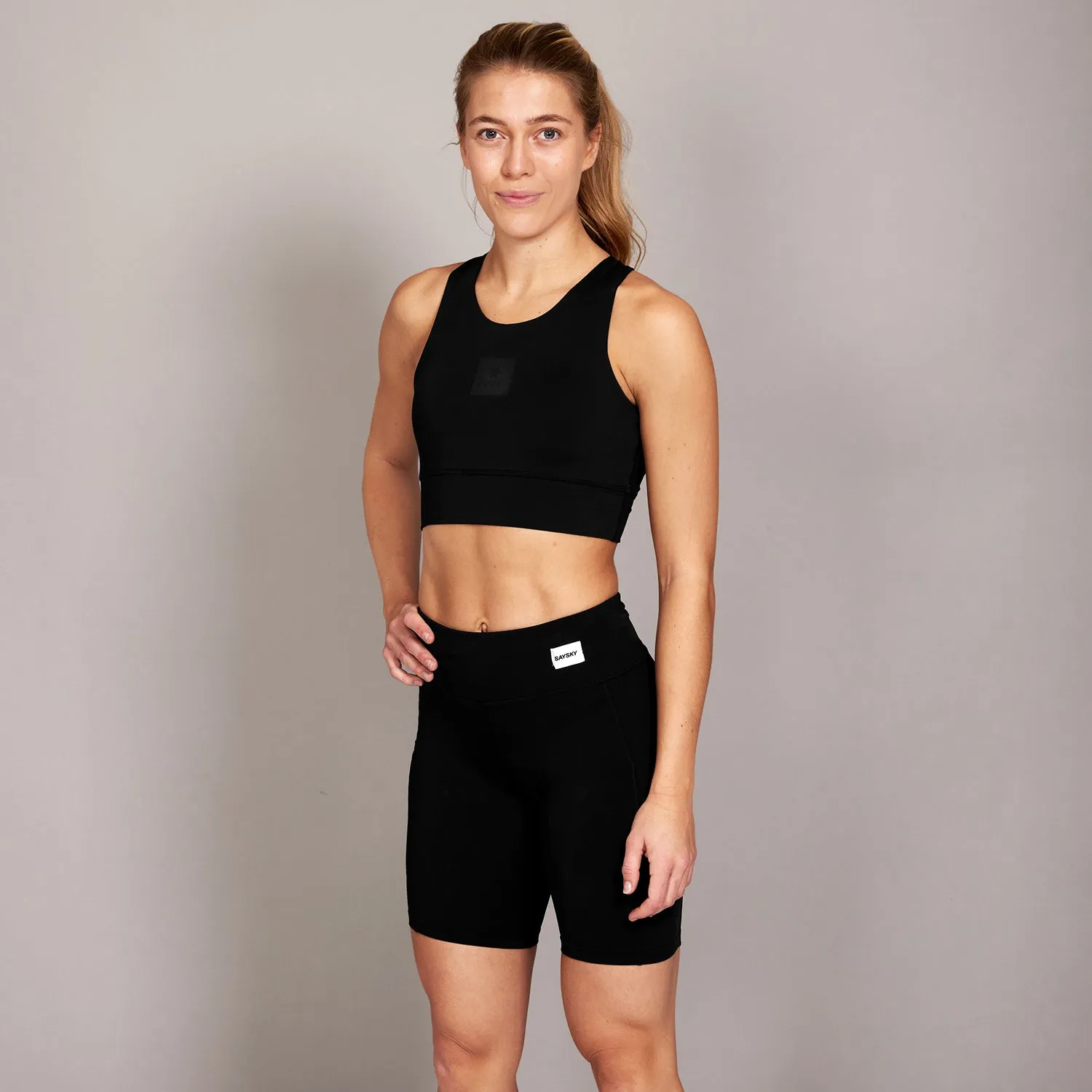 Rubberized Waist Grip Motion  Short Tights 9''