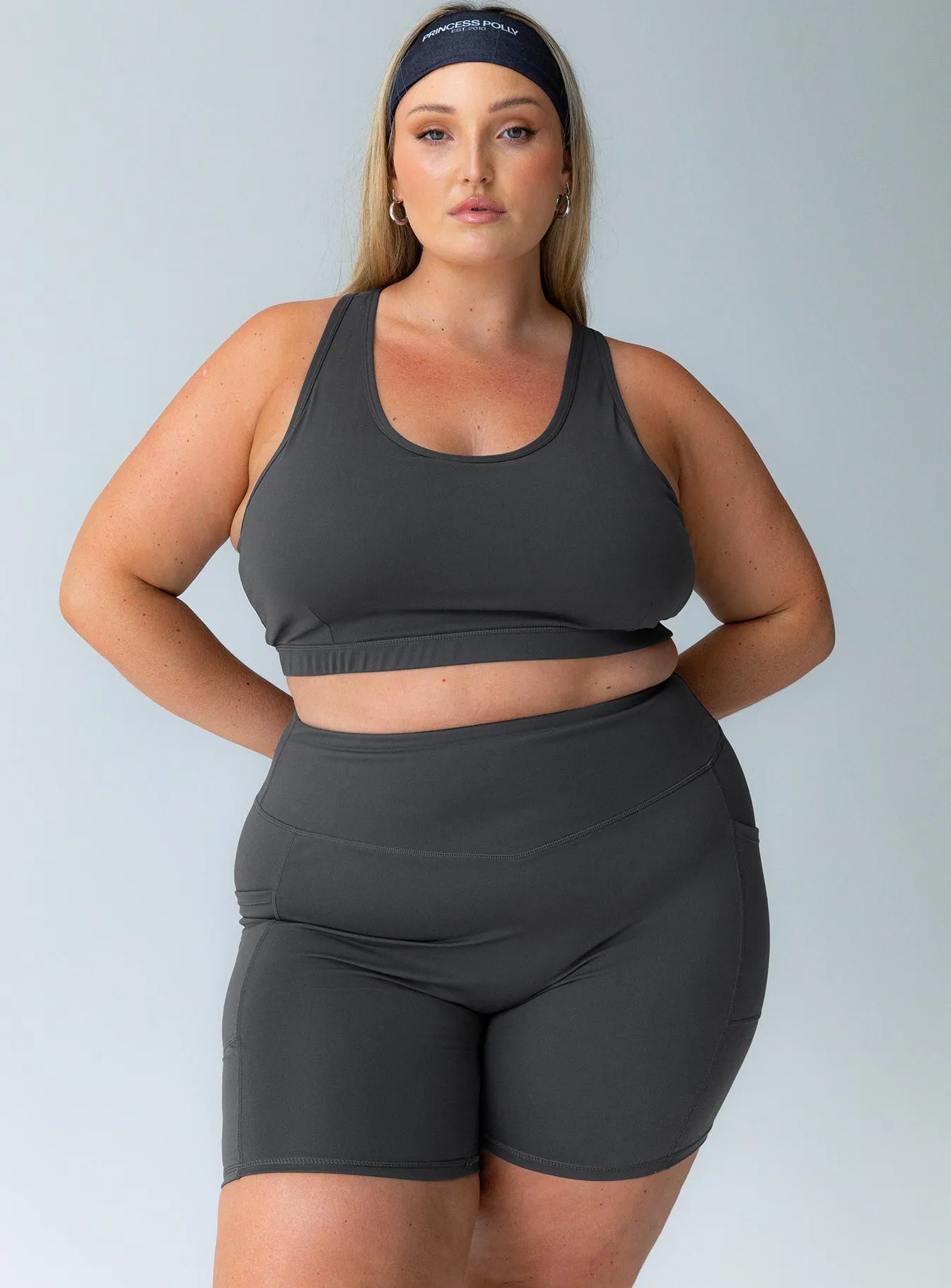 EasyCareMaterial Metro Mode Conquer Activewear Shorts Grey Curve