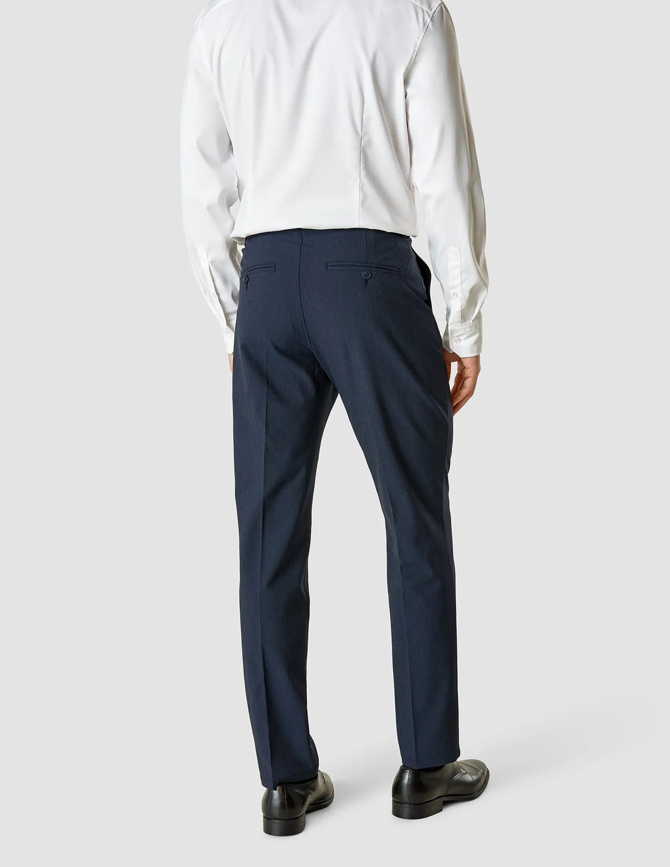 Essential Suit Pants Regular Navy Melange Form Fitting