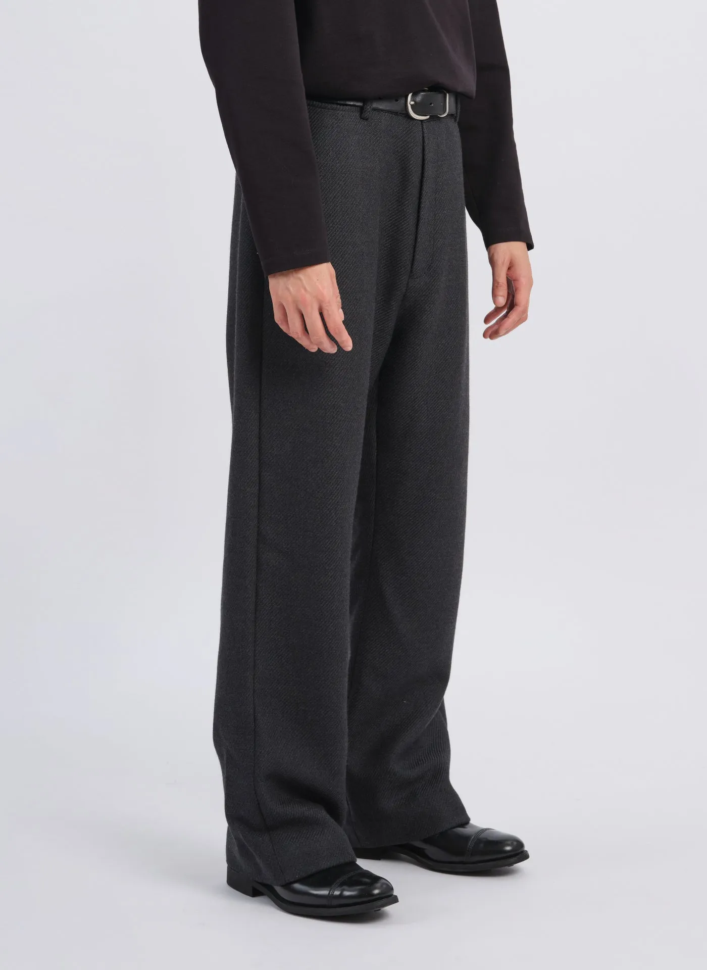 FastDrying Inner Layer Lightweight Material Marzotto Wool Straight Full Length Officer Pants
