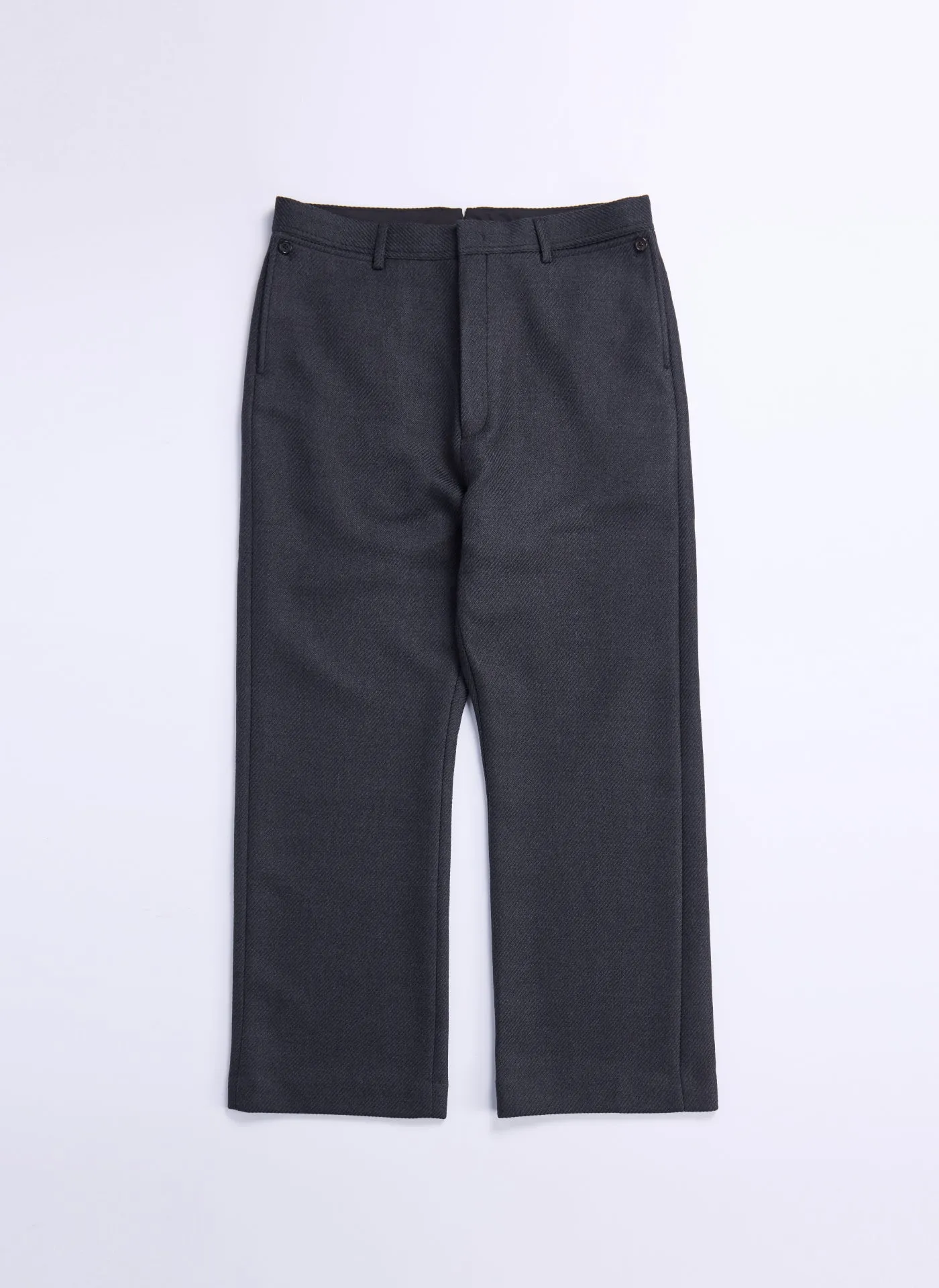 Luxury Core Marzotto Wool Straight Full Length Officer Pants