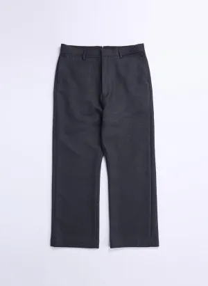 Luxury Core Marzotto Wool Straight Full Length Officer Pants