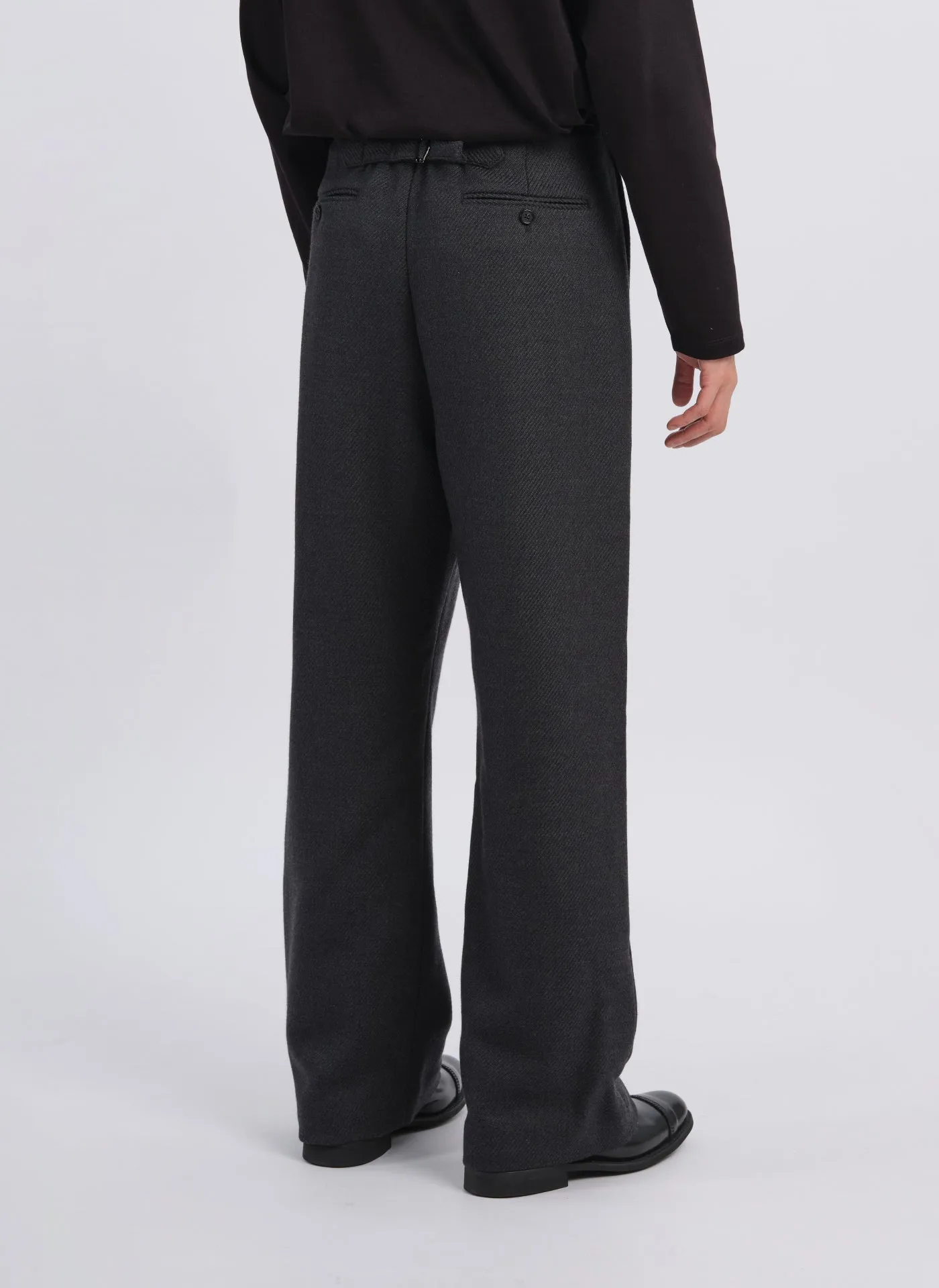Event Vibe AntiPilling Fabric Marzotto Wool Straight Full Length Officer Pants