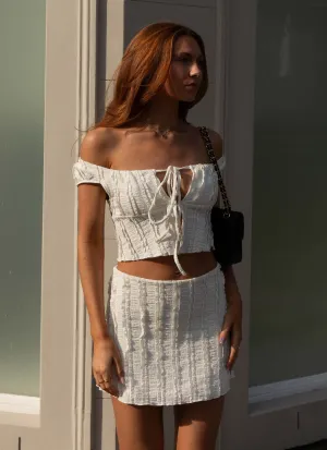 Yours Truly Mini Skirt - Antique Short Sleeve