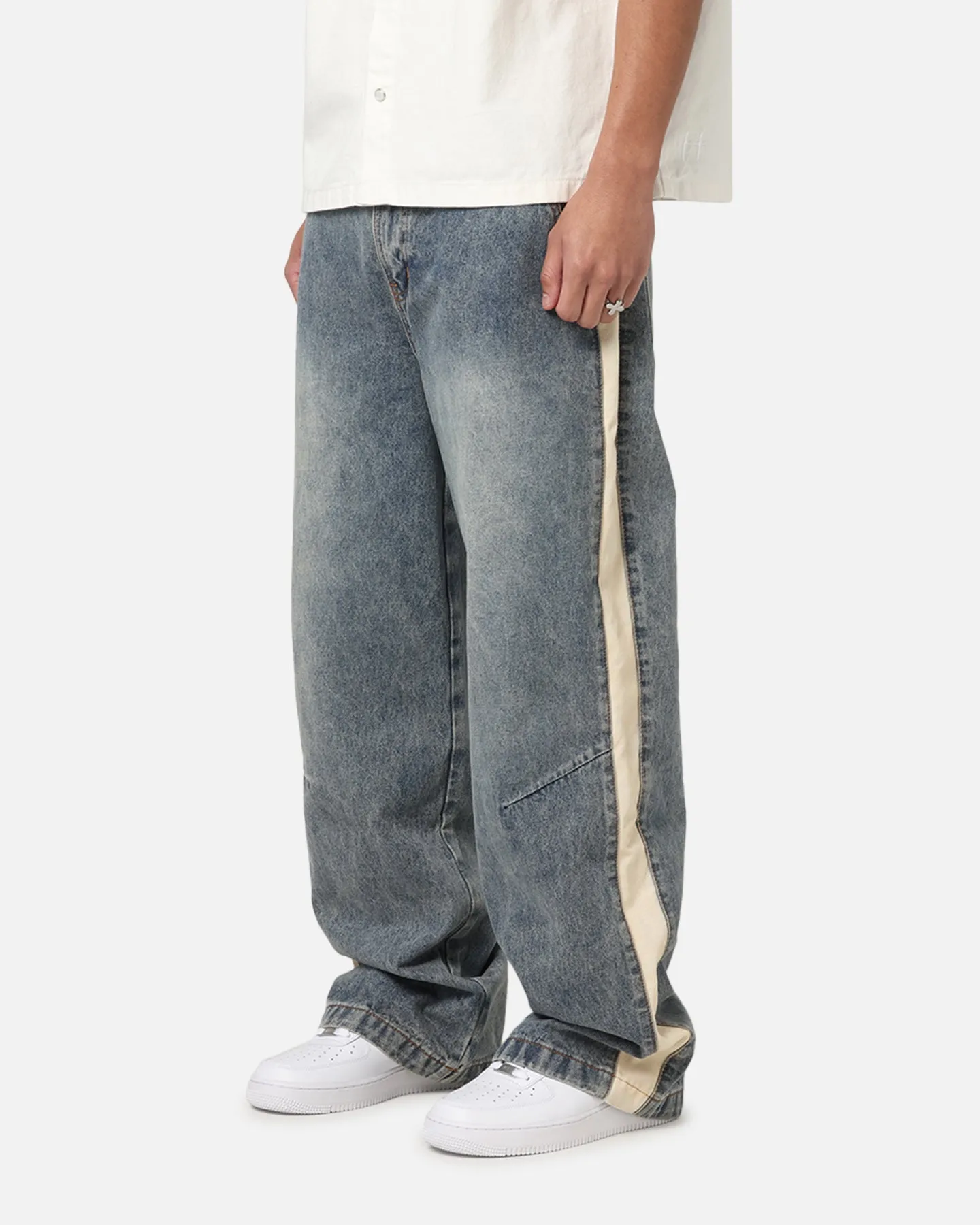 Clean Fashion Saint Morta Amplus Sidewinder Jeans Dirty Denim/Off White