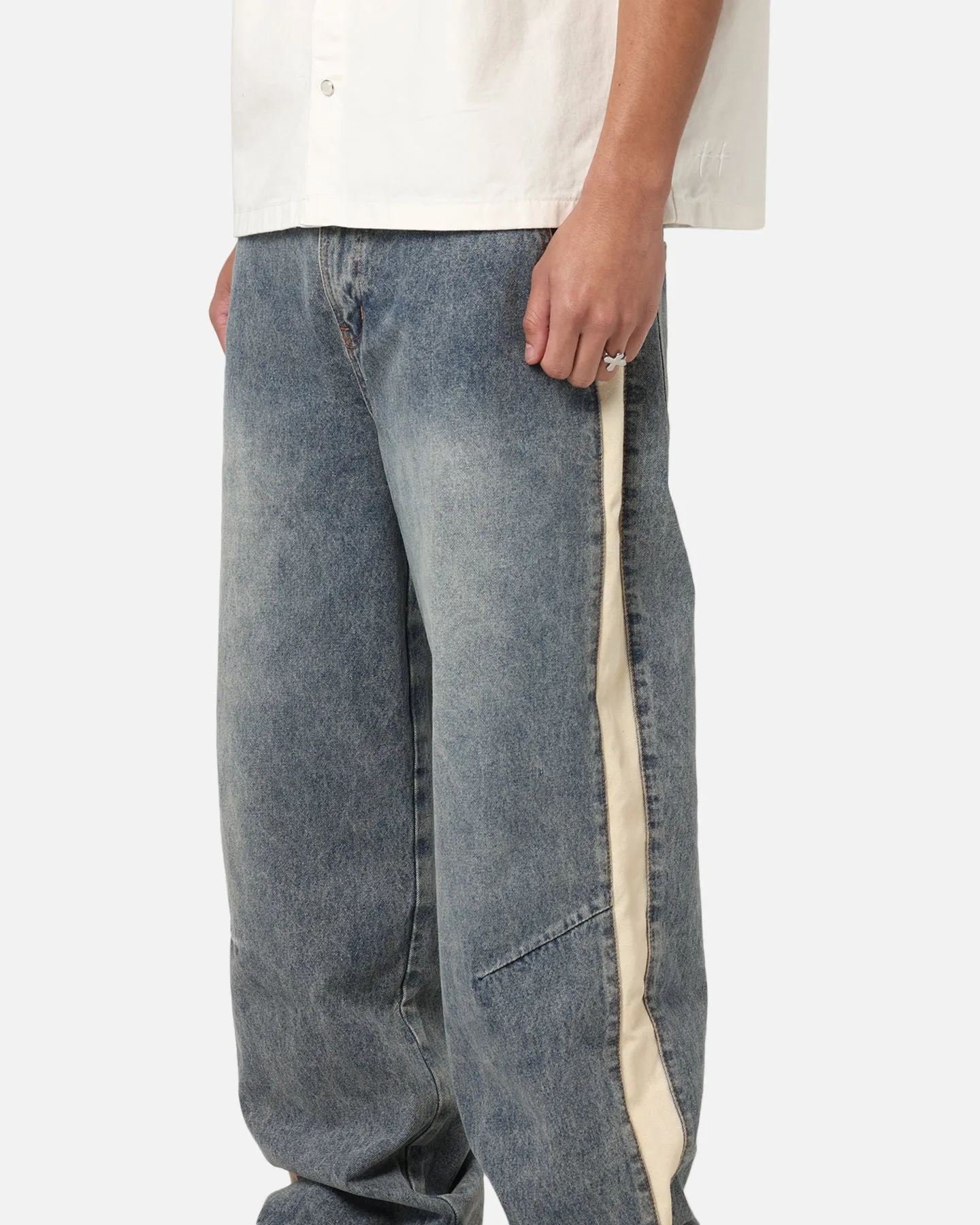 Modern Spring Mood Saint Morta Amplus Sidewinder Jeans Dirty Denim/Off White