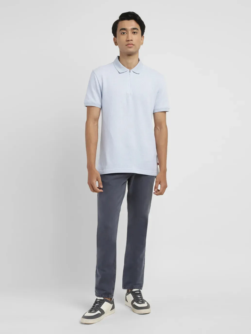 Dressy Casual Breathable knit Men's All Over Print Slim Fit Polo T-shirt