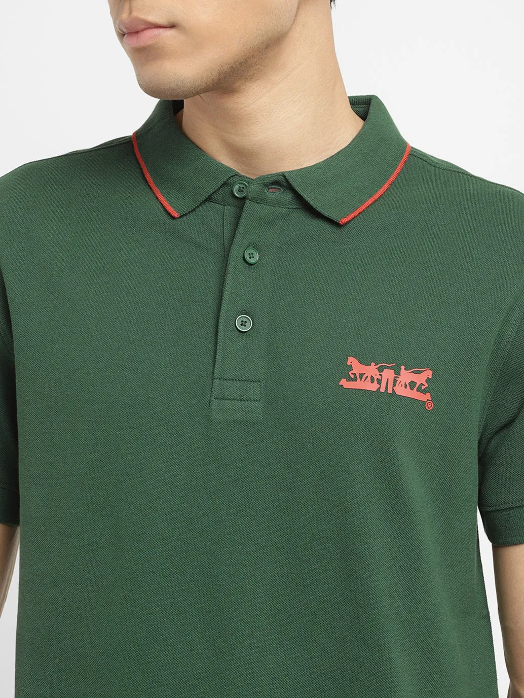 Sweat Absorbing Men's Solid Slim Fit Polo T-shirt