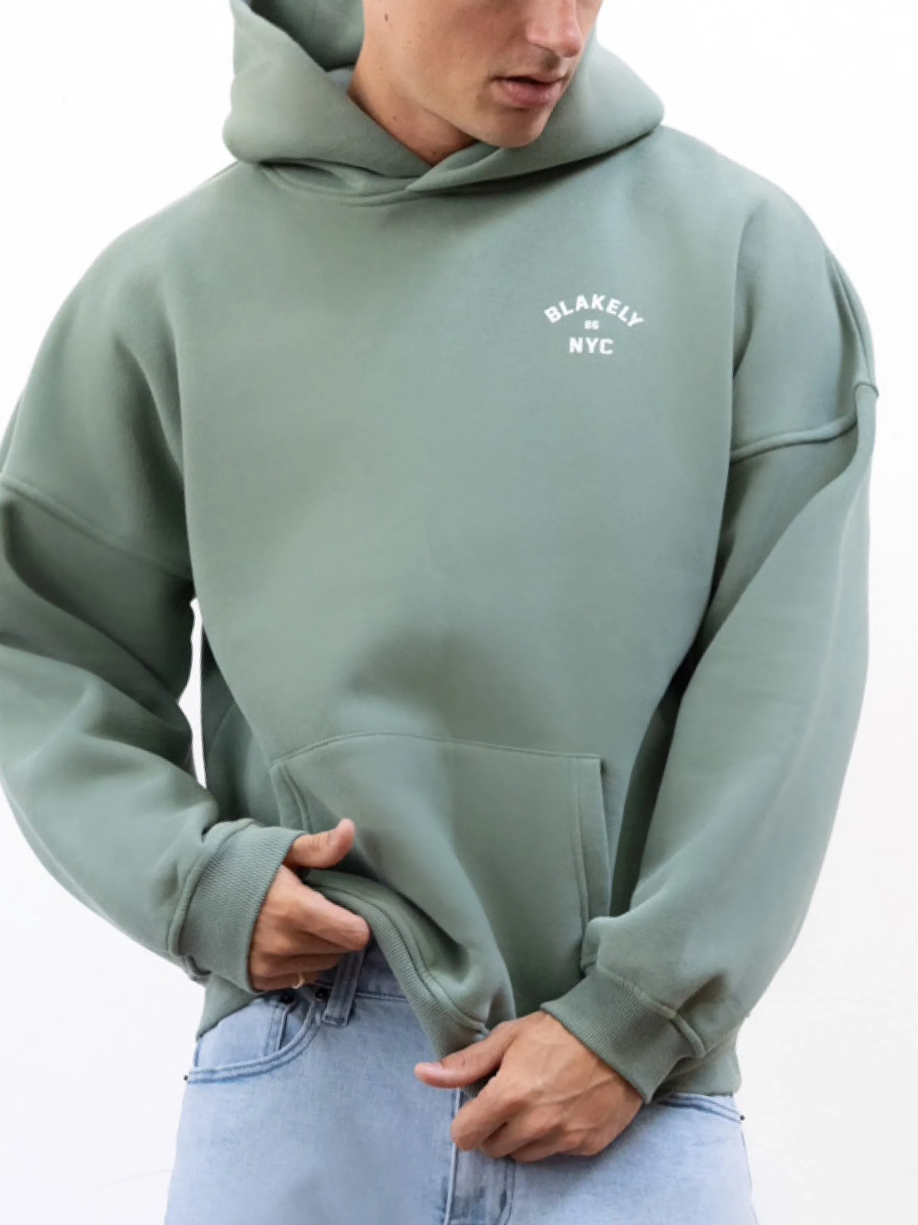 NYC Relaxed Hoodie - Sage Green Carnival wear