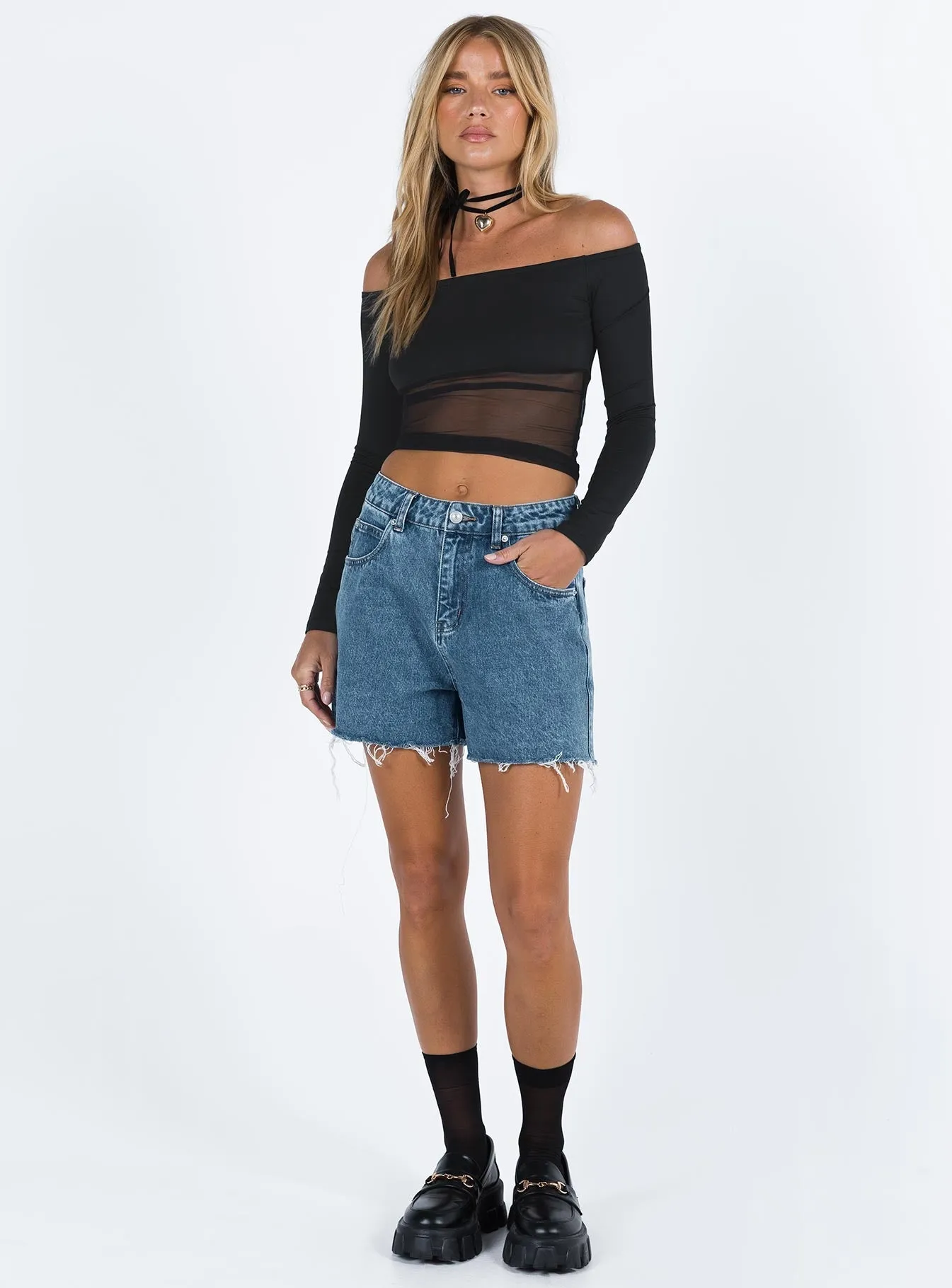 Laurena Dark Denim Shorts Tall Soul Ease Club Mode