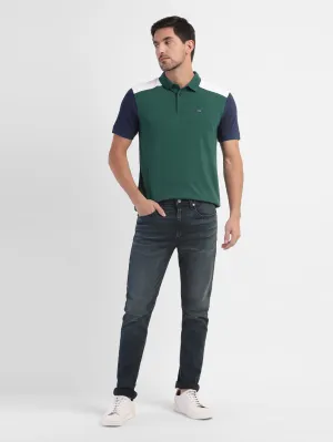 Men's Colorblock Regular Fit Polo T-shirt Flexible Ribbed Collar