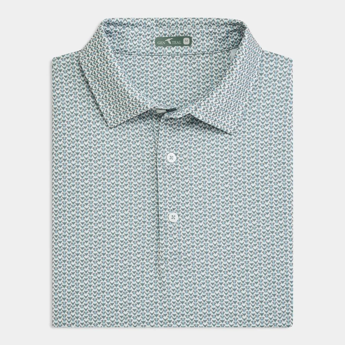 Stylish Neckline Golf Style Trophy Printed Performance Polo